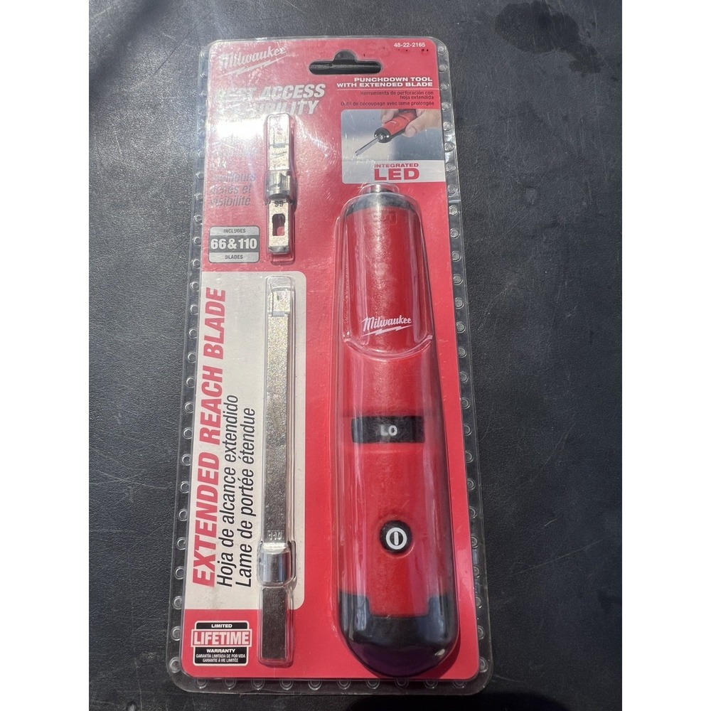 Milwaukee (48-22-2165) Punchdown Tool Extended Reach Blade Red Brand New
